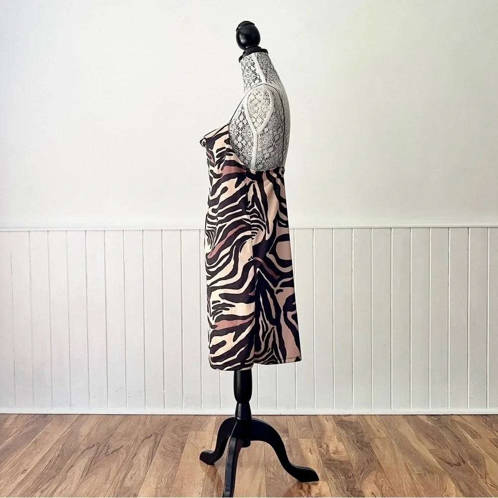 Zara Animal Print Slip Dress Size M - Picture 5 of 15